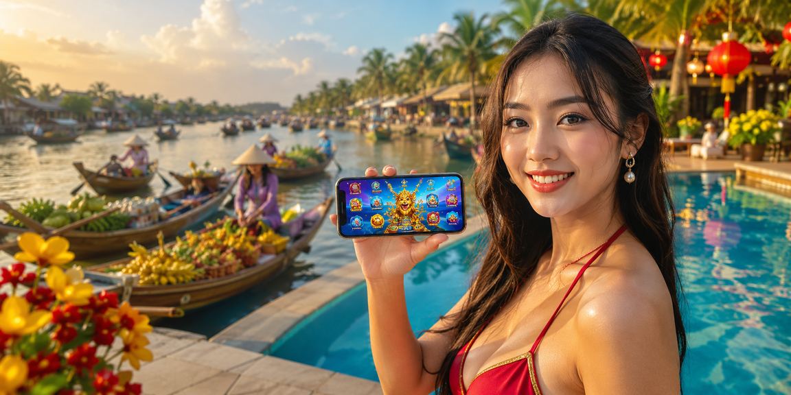 Giao diện cá cược trực tuyến tại Việt Nam hiển thị trên thiết bị di động với nhiều lựa chọn trò chơi